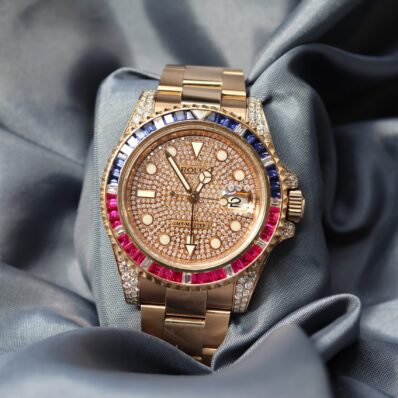 2021 Rolex GMT-Master II 126715CHNR Pave Diamond Set Dial
