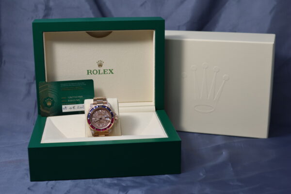 2021 Rolex GMT-Master II 126715CHNR Pave Diamond Set Dial
