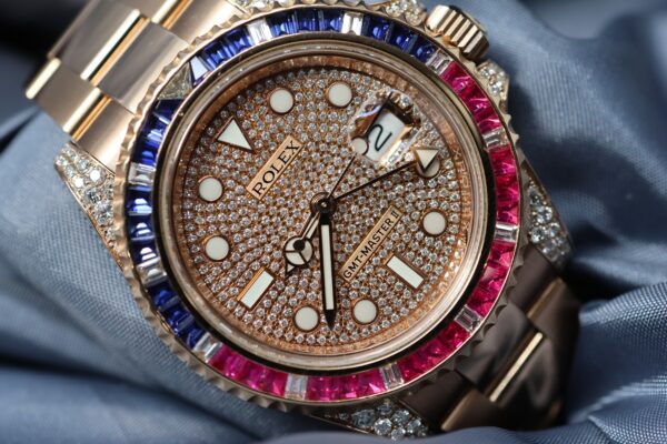 2021 Rolex GMT-Master II 126715CHNR Pave Diamond Set Dial
