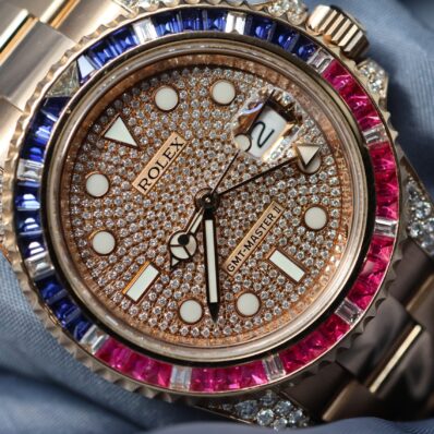 2021 Rolex GMT-Master II 126715CHNR Pave Diamond Set Dial