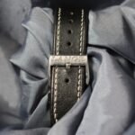A. Lange and Söhne 1815 platinum tang buckle with LANGE engraving on leather strap