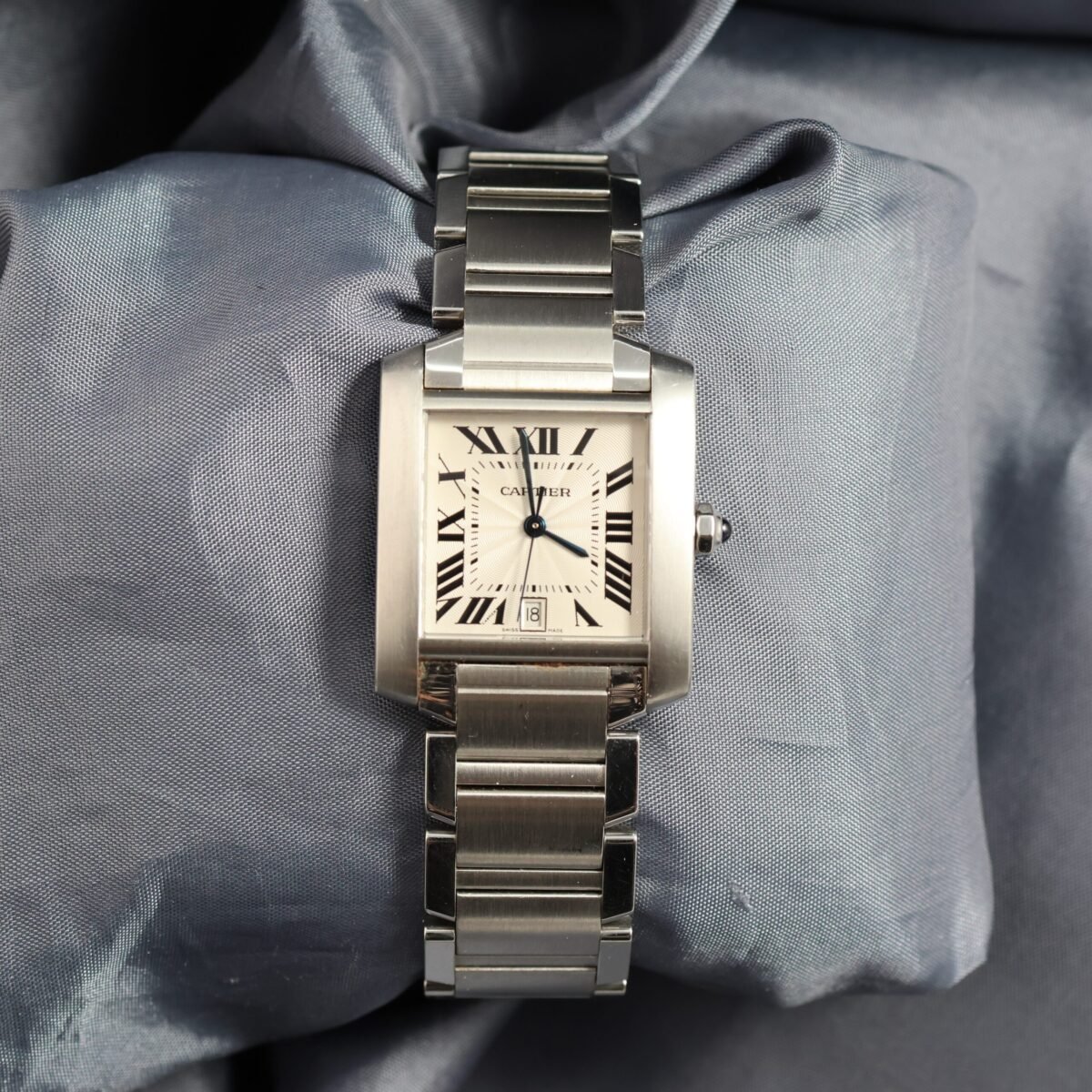 Cartier Tank Française Automatic 28x32mm stainless steel Ref. 2302 watch front view