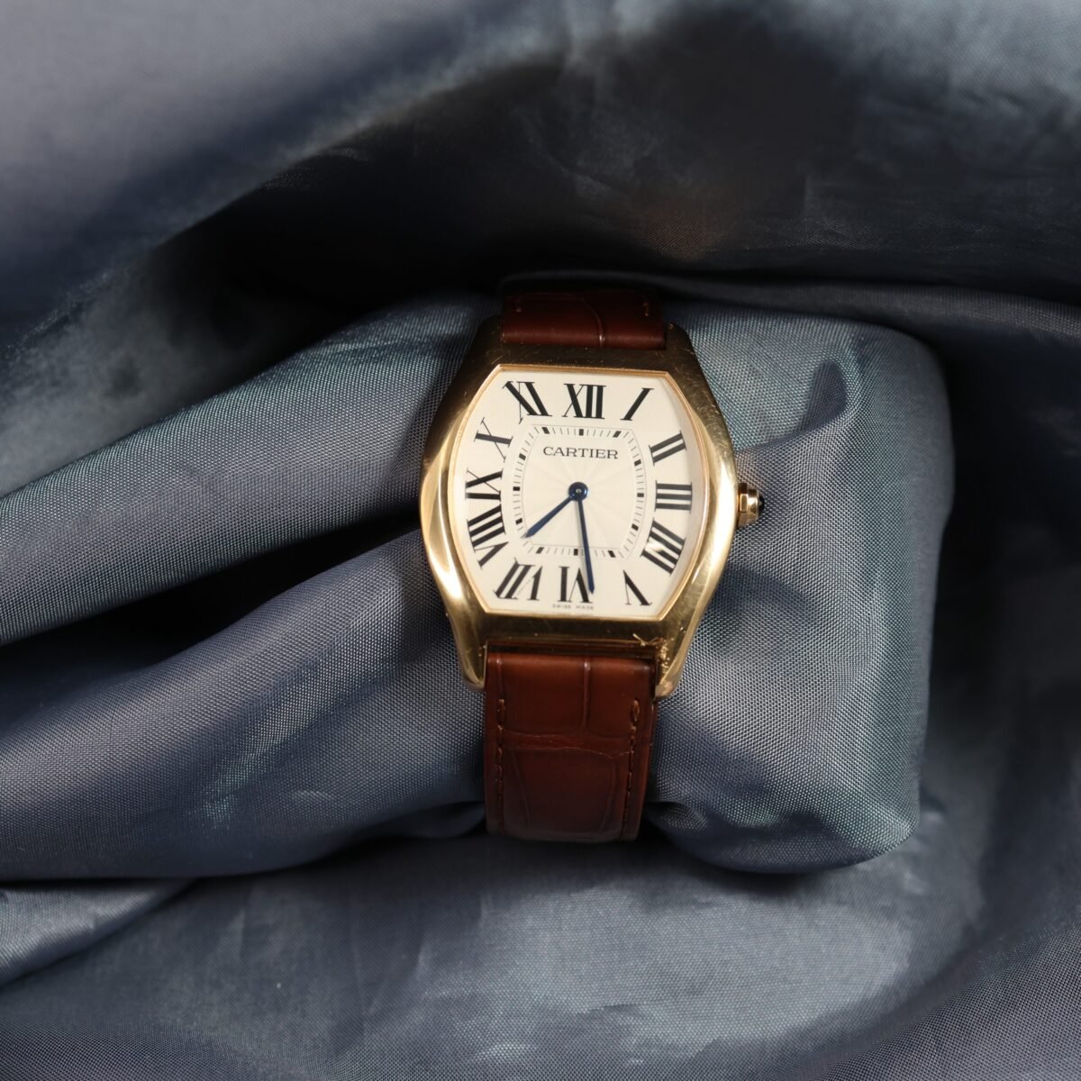 Cartier Tortue 18k rose gold automatic watch Ref. WGTO0002 front view