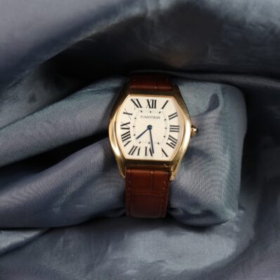 Cartier Tortue 18k rose gold automatic watch Ref. WGTO0002 front view