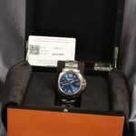 Panerai Luminor 1950 42mm PAM01124 blue dial watch with box and papers