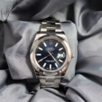 Rolex Datejust 41mm 116300 blue dial stainless steel watch front view