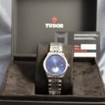 Tudor 1926 39mm Ref. 91560 lunar blue dial watch with original box and papers