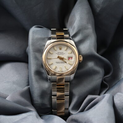Rolex Datejust 26mm White Dial 18k Gold & Steel Ref 179163 (2007)