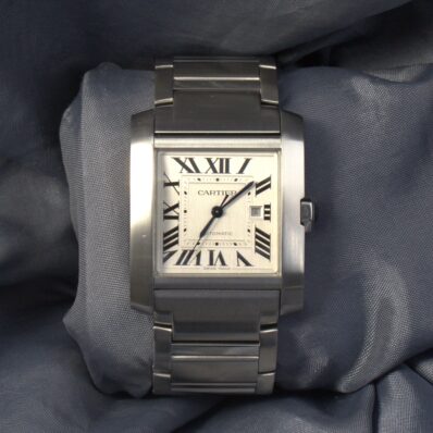 Cartier Tank Large Automatic Stainless Steel 36.7mm x 30.5mm – White Dial – Ref. WSTA0067