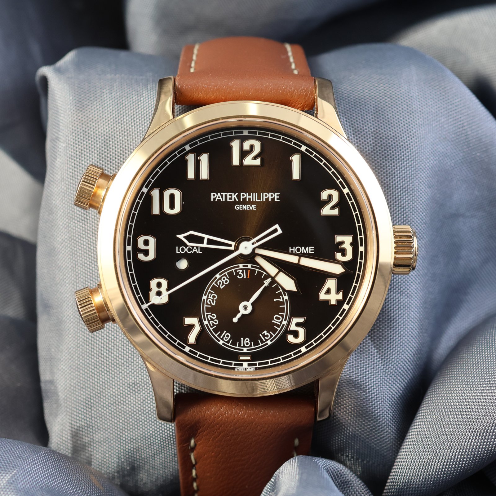 Patek Philippe Calatrava Pilot Travel Time Brown Dégradé Dial 37.5mm – Ref. 7234R-001 (2021)