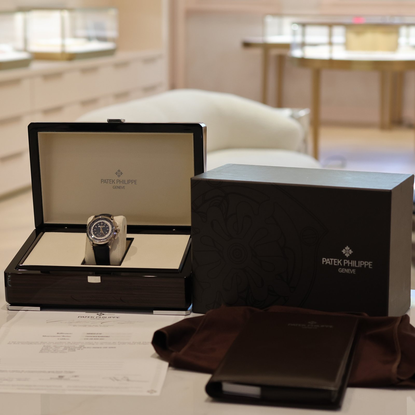 Patek Philippe World Time Flyback Chronograph Blue Guilloché Dial – Ref. 5930G-010 (2021)