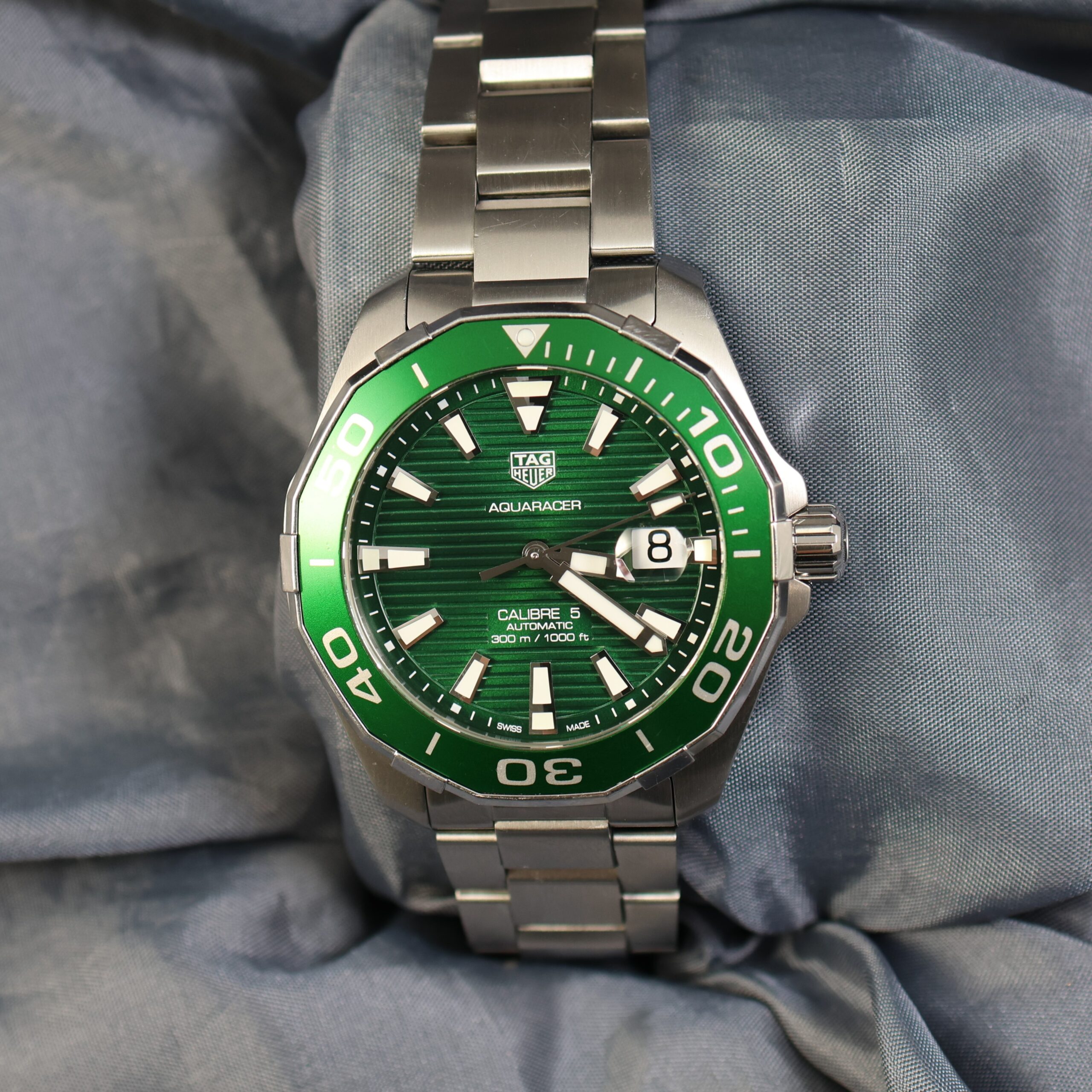 TAG Heuer Aquaracer Calibre 5 43mm Green Dial – Ref. WAY201S.BA0927 (2020)