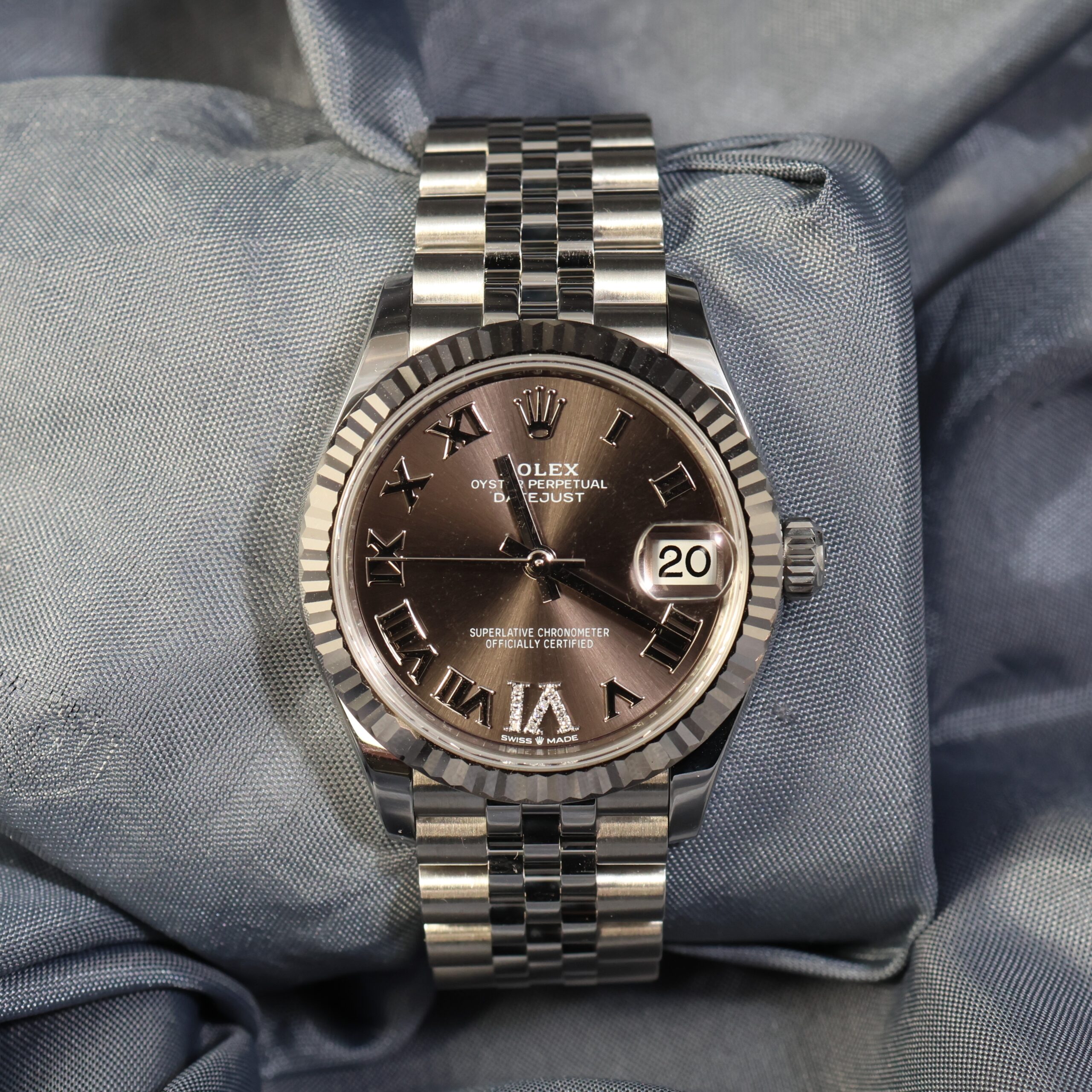 Rolex Datejust 31mm Dark Grey Roman Diamond VI Dial Jubilee – Ref. 278274 (2024)